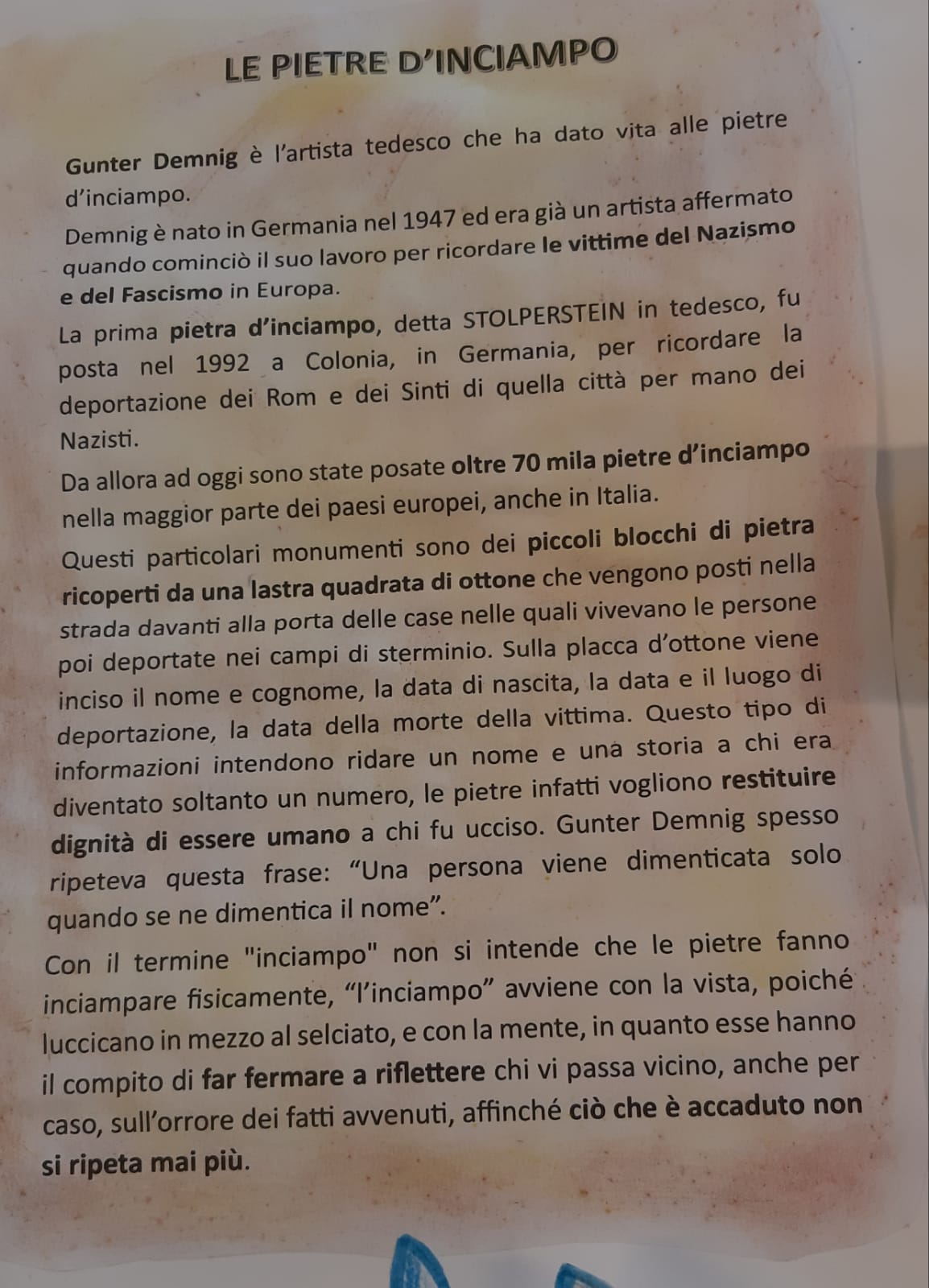 Giornata della memoria 2024