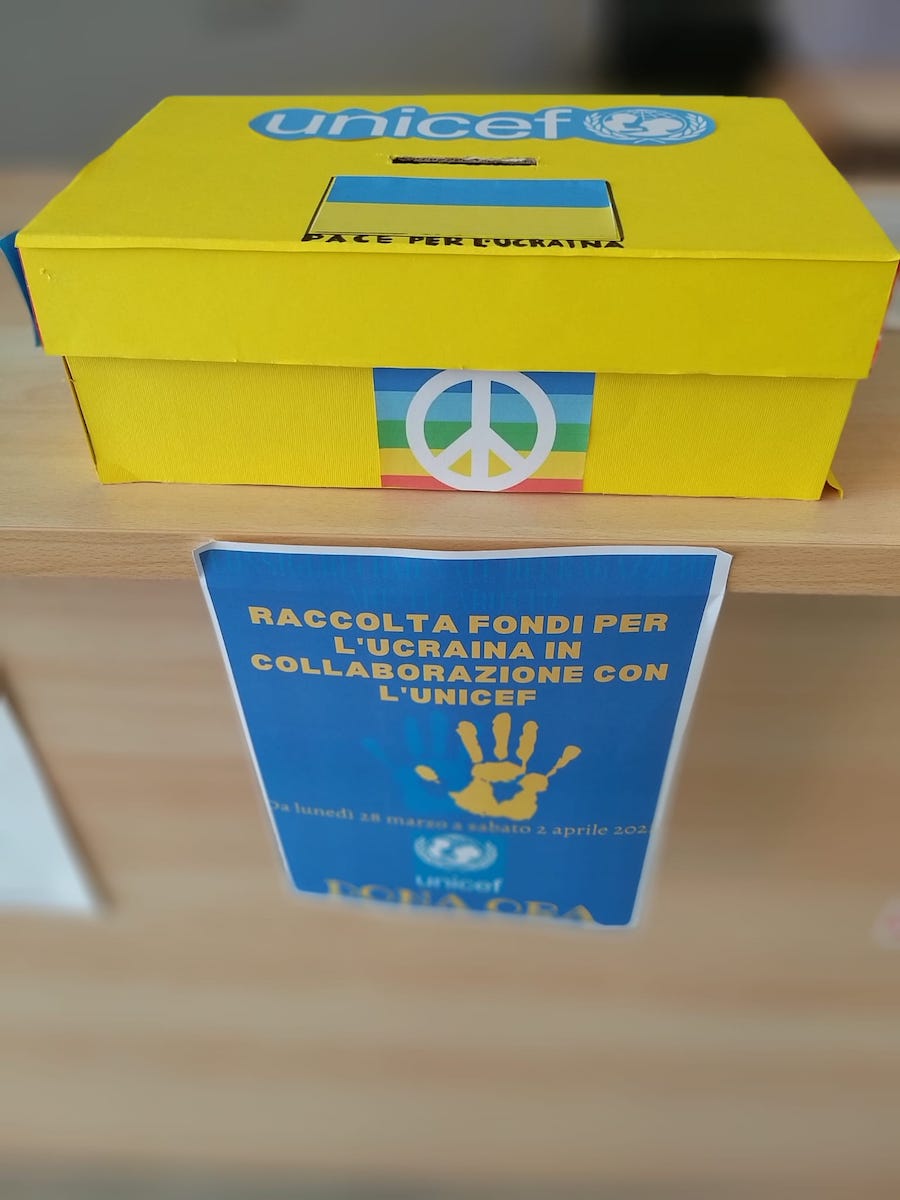Raccolta fondi UNICEF per la guerra in Ucraina
