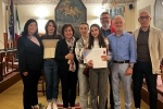 Premiata la studentessa di 3A Eva Allegrezza dal Rotary nella sala consiliare del comune di Arcevia