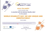 La continuità premia. "WORLD DISABILITY DAY: WE ARE UNIQUE AND UNREPEATABLE’’, Progetto eTwinning di eccellenza riconosciuta: quality labels e badge di alta competenza digitale